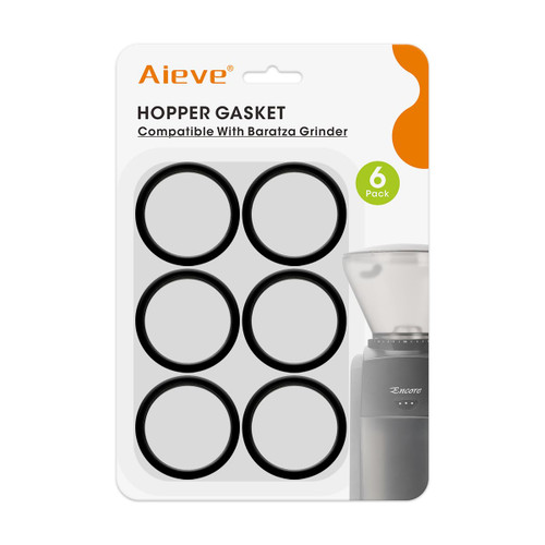 Aieve Hopper Gasket Compatible with Baratza Grinder, Gasket Replacement for Baratza Virtuoso Coffee Grinder & Conical Burr Coffee Grinder (6 Pack)