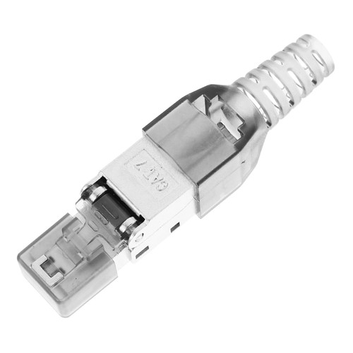 HOMSFOU Connector Pass Through Connector Cable Crimp Connectors Pass Through Modular Plugs Cat7 Connector Connectors for Ethernet Cable Cat7 Plug Tool Free Abs Module