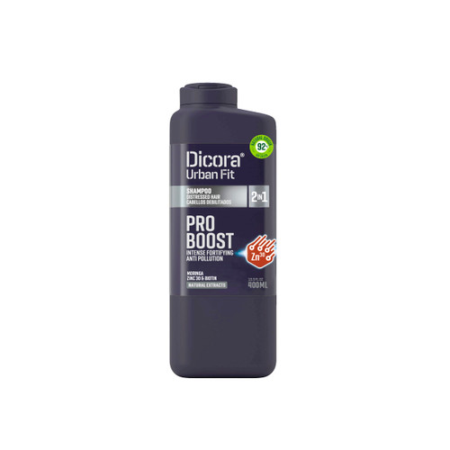 Dicora Urban Fit 2in1 Pro Boost Hair Conditioner and Shampoo for Weakened Hair | Natural Shampoo and Conditioner Set | Damaged Hair Treatment (1 Pack - 400 ml)