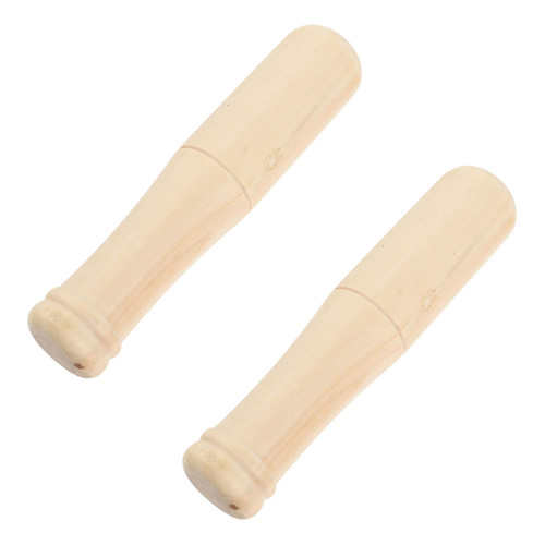 HOMSFOU 2pcs Pill Grinding Rod Garlic Grinder Chinese Medicine Grinder Garlic Pestle Medicine Grinder Stick Manual Grinding Rods Food Masher Pestle Practical Pill Masher Pestle Tool Wooden