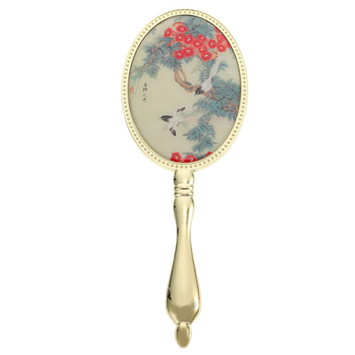 Beavorty Handheld Vanity Mirror Vintage Vanity Mirror Plastic Dresser Oval Mirrors Makeup Handheld Cosmetic Mirror Vanity Cute Hand Mirror Portable Hand Mirror Practical Hand Mirror Girl