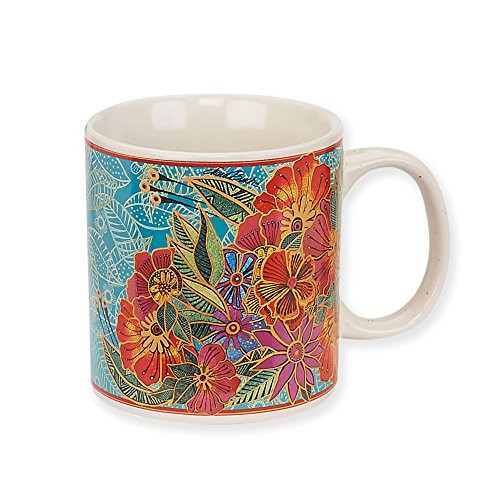 Laurel Burch Artistic Collection 14-ounce Mug, Flora