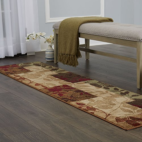 Home Dynamix HD5282-999 Tribeca Amelia Modern Runner Area Rug, 1'9"x7'2", Beige/Green/Red