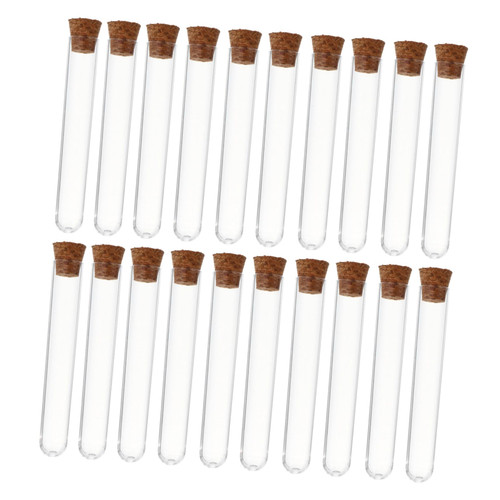 30pcs Test Tube Bottle Clear Container with Lid Small Test Tubes with Lids Laboratory Test Tubes Boiling Tube Tube Lab Test Tubes Mini Test Tubes Cork Glass Plastic