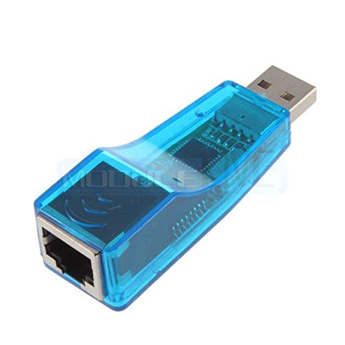 USB 2.0 to LAN RJ45 Ethernet 10/100Mbps Network Card Adapter for Win7 for Win8 for Android Tablet PC Blue