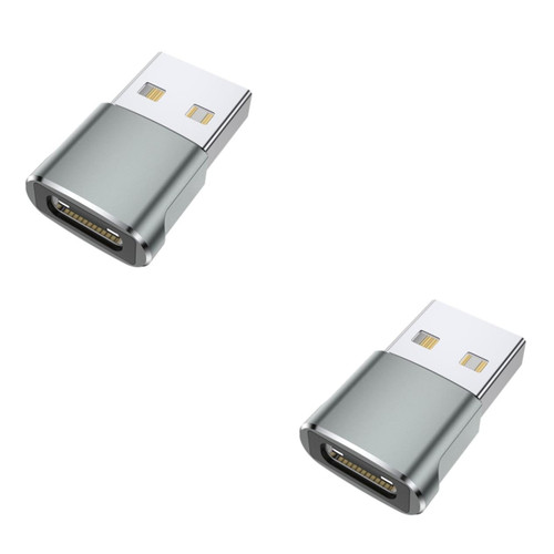 UKCOCO 2pcs usbtypec Adapter USB Type- C Converter USB Type- C to USB Adapter USB adapters USB- C Adapter USB to USB- C Converter USB Type- C Adapter Charger Aluminum Alloy Telephone