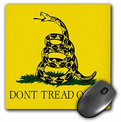 3dRose LLC 8 X 8 X 0.25 Inches Dont Tread on Me, Snake Mouse Pad (mp_108323_1)