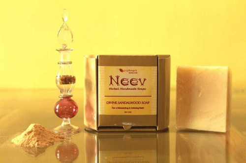 NEEV Sandal wood Handmade Soap Bar- Naturally Scented 100 gms(3.5 OZ)