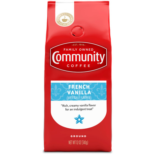Community Coffee French Vanilla Flavored Ground Coffee, Medium Roast, 12 oz Bag Community Coffee French Vanilla Flavored Ground Coffee, Medium Roast, 12 oz Bag
