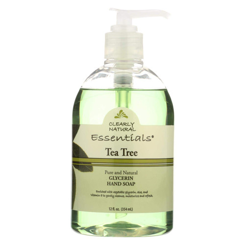 CLEARLY NATURAL LIQ SOAP W/PUMP,TEA TREE, 12 FZ