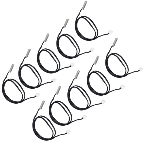 Temperature Sensor Probe, NTC Thermistor Transducer 10Pcs ?25125? for Home Appliances (100K B3950)