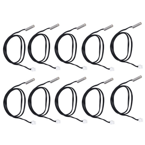 Temperature Sensor Probe, ?25125? Quick Response 10Pcs NTC Thermistor Transducer for Automobiles (100K B3950)