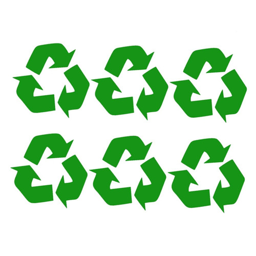 Cabilock 6pcs Garbage containers Sticker tabs Recycle Decal Recycle Sign Sticker Garbage can Sticker Recycle Logo Trash Bin Sticker Green Trash can Trash bin Labels Recyclable Logo Stickers