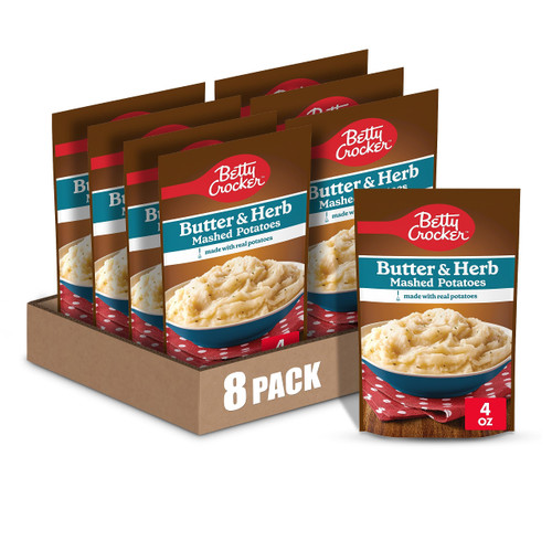 Betty Crocker Butter & Herb Mashed Potatoes, 4 ounces (Pack of 8) Betty Crocker Butter & Herb Mashed Potatoes, 4 ounces (Pack of 8)