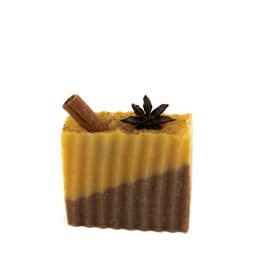 SWEET & CUTE Orange Spiced Soap (100g) - Exfoliating & Moisturizing Natural Soap, Handmade Bath Soap with Vitamin E, Cinnamon & Orange Powder - Organic Bar Soap for Face & Body