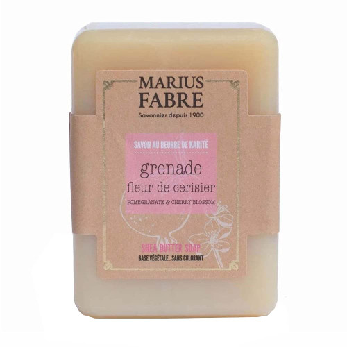 Marius Fabre Pomegranate and Cherry Blossom Shea Butter Bar Soap 150g 5.3oz