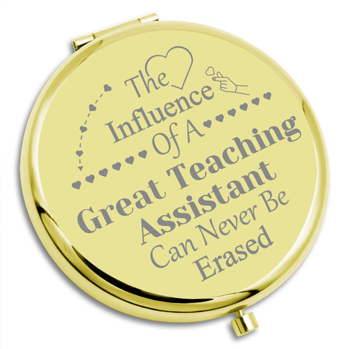 Teacher Assistant Appreciation Gifts Compact Makeup Mirror Teachers Aide Gifts Teacher Assistant Gifts Teaching Assistant Retirement Gift Teacher Day Gifts Graduation Birthday Gifts Folding Mirror