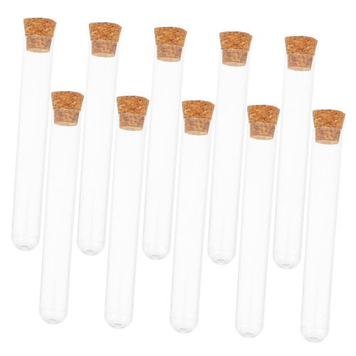 iplusmile 30pcs Wooden Plug Test Tube Candy Storage Tube Candy Containers Bottles Vials Jar Test Tube Jar Test Tubes with Cork Graduated Test Tube Testing Tubes Storage Bottle Plastic Small