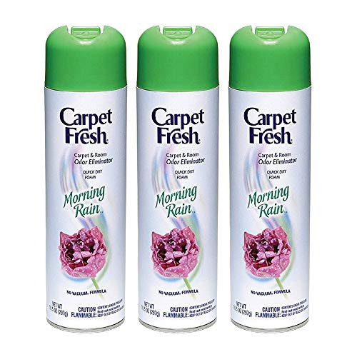 Carpet Fresh No Vacuum Foam Carpet Refresher, Morning Rain 10.50 oz (Pack of 3)