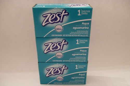 Zest Aqua - Aguamarina Soap 3.2oz Bars (Pack of 3)