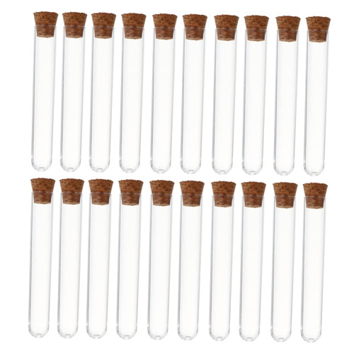 Gatuida 30pcs Test Tube Bottle Lab Test Tubes Science Test Tubes Polypropylene Test Tubes Boiling Tube Sample Tube Tube Small Test Chemistry Test Tube Spices Cork Glass