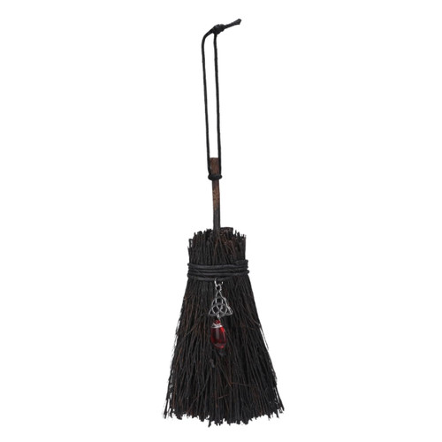 NIYANGLE Mini Broom Halloween Supplies Witch Costume Broom Mini Witch Broom Witch Broom Decoration Haunted House Decor Altar Broom Altar Ornament Broom Ornament Accessories Bamboo Miniature