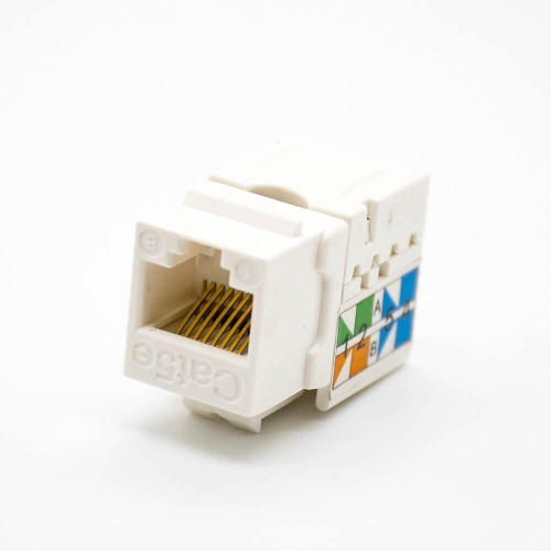 Elecbee Keystone Jack RJ45 90 Degree CAT5E Unshielded Single Port Network Module