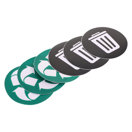 Unomor 12 Pcs Garbage Sorting Stickers Outdoor Trash Can Recycling Bin for Kitchen Trash Bin Labels Trash Recycling Sticker Recycle Sticker Self-Adhesive Trash Can PVC Compost Round
