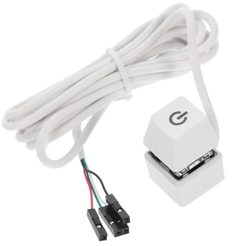 iplusmile Pc Computer External Power Supply Computer Host Button Computer Case Computer Button Power Computer Supply HDD Button Accessories Rubber White Desktop