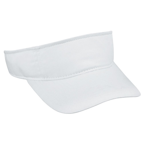 PCTV-100 Cotton Twill Visor, White, A