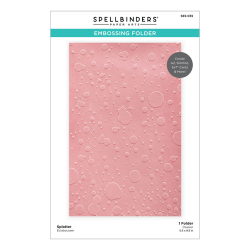 SPELLBINDERS PAPERCRAFTS, INC Embossing Folder Splatter, Semi-Opaque White