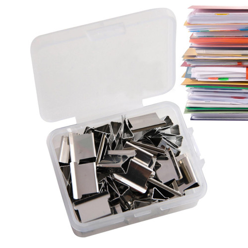 Push Stapler | Mini Paper Clips | Refill Clam Clip Dispenser, Reusable Binder Clips Paper Clamps for School Offices Desk Home Azsul