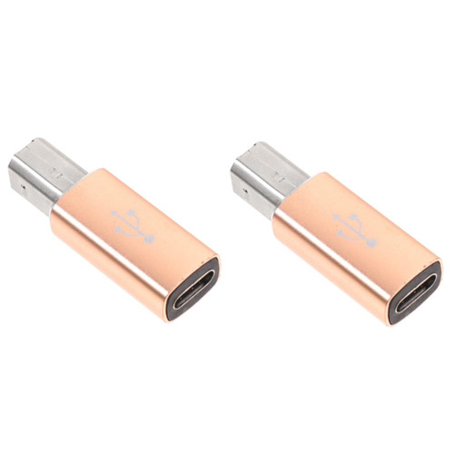 HOMSFOU 2pcs Typec Adapter Midi Keyboard Laptop Audio Adapter Stereo Piano Adapter Laptop Adapter C USB Cable Headset Adapter Piano Plug Adapter USB Plug Aluminum Alloy Piano Wire Printer