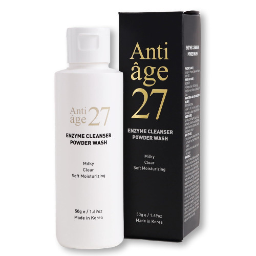 ANTIAGE27 Enzyme Cleanser Powder Wash Exfoliation (1.7 oz) 50g Korean Facial Cleanser for Deep Pore Cleansing