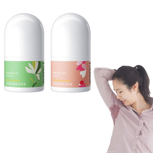 24hr+ Fresh-Feel Deodorant Roll-On, Roll-On Anti Perspirant Deodorant, Deodorant 24hr for Man and Women, 24 Hour Protection, Odor Crushing, Long Lasting, Stay Fresh (2pcsB)