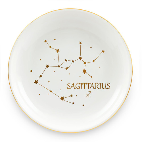 Homlouue Sagittarius Gifts for Women, Zodiac Sign Trinket Tray, Sagittarius Birthday Gifts for Women, Ceramic Astrology Sign Jewelry Tray, Sagittarius Ring Dish, Zodiac Constellation Gifts Homlouue Sagittarius Gifts for Women, Zodiac Sign Trinket Tray, Sagittarius Birthday Gifts for Women, Ceramic Astrology Sign Jewelry Tray, Sagittarius Ring Dish, Zodiac Constellation Gifts