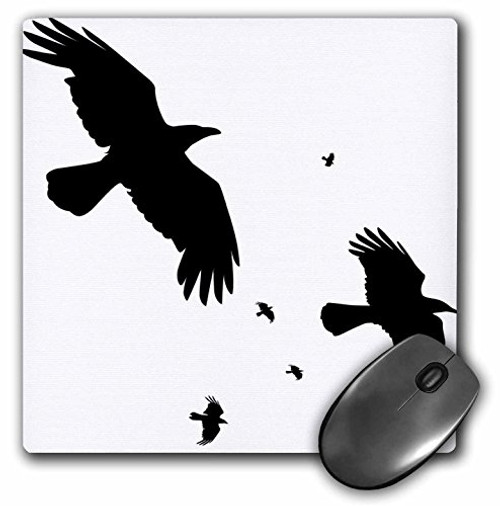 3dRose LLC 8 x 8 x 0.25 Inches Mouse Pad, A Murder of Crows (mp_78697_1) 3dRose LLC 8 x 8 x 0.25 Inches Mouse Pad, A Murder of Crows (mp_78697_1)