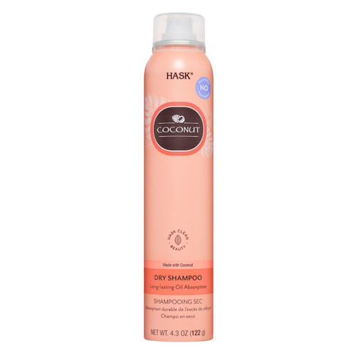 HASK COCONUT Nourishing Dry Shampoo for all hair types, aluminum free, no sulfates, parabens, phthalates, gluten or artificial colors - 4.3oz HASK COCONUT Nourishing Dry Shampoo for all hair types, aluminum free, no sulfates, parabens, phthalates, gluten or artificial colors - 4.3oz