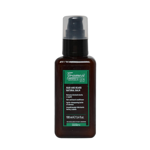 Framesi Barber Gen Hair & Beard Natural Balm, 3.4 fl oz, Rinse-out Beard Conditioner
