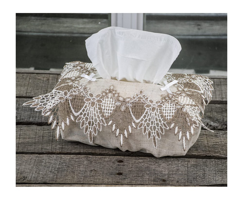 Decorative Rectangular Neutral Earth Tones Tissue Box Cover 26 x 12 x 11 cm
