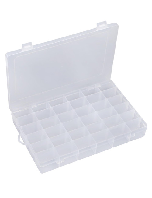 YVUDW Bead Organizer Box Plastic Organizer 36 Grid Compartment Organizer Clear Organizer Box with Dividers 3600 Tackle Box Bead Storage Containers (1 Pack)