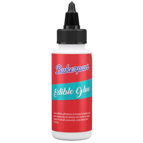 Bakerpan Edible Glue for Fondant, Cake Decorations - 2 Ounce Edible Adhesive for Cookies, Gum Paste, Sprinkles