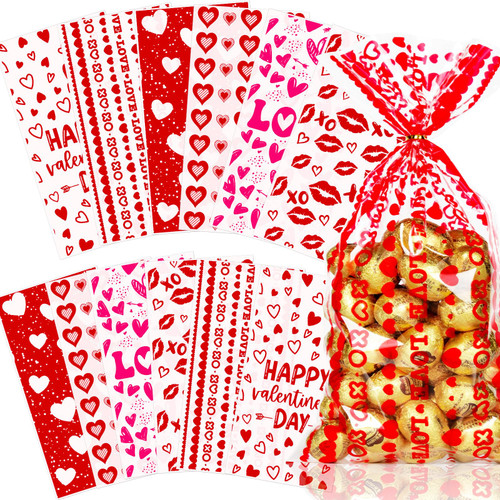 Sunboom Valentine's Day Teat Bags, 150PCS Valentines Cellophane Goodie Bags for Kids Class, Clear Heart Candy Cookie Gifts Bags With Twist Ties, Cellophane Treat Bags for Party Favors Supplies Sunboom Valentine's Day Teat Bags, 150PCS Valentines Cellophane Goodie Bags for Kids Class, Clear Heart Candy Cookie Gifts Bags With Twist Ties, Cellophane Treat Bags for Party Favors Supplies