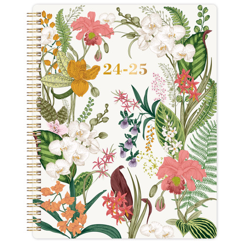 Planner 2024-2025 - Academic Planner 2024-2025, Jul. 2024 - Jun. 2025, 8" x 10", Weekly and Monthly Planner 2024-2025 with Printed Tabs, Flexible Cover with Thick Paper + Twin-Wire Binding - Floral Planner 2024-2025 - Academic Planner 2024-2025, Jul. 2024 - Jun. 2025, 8" x 10", Weekly and Monthly Planner 2024-2025 with Printed Tabs, Flexible Cover with Thick Paper + Twin-Wire Binding - Floral
