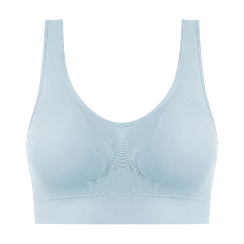 Amazon Warehouse Sale Clearance Sports Bra for Women Sweat-Free Mesh Shaping Bra Breathable Cool Liftup Air Bra Seamless Wireless Cooling Comfort Bra Light Blue XL