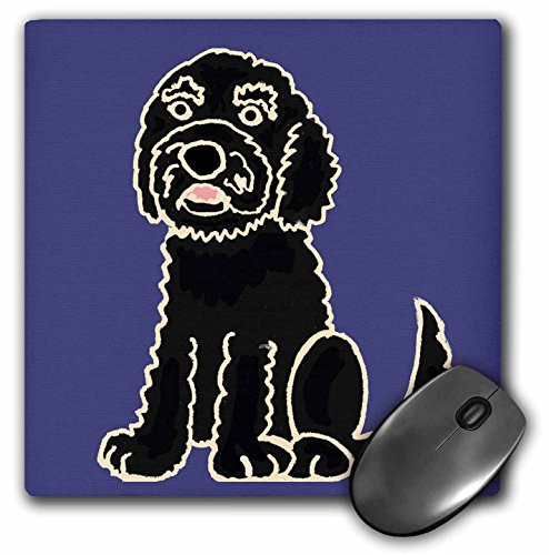 3drose Funny Black Labradoodle Puppy Dog - Mouse Pad