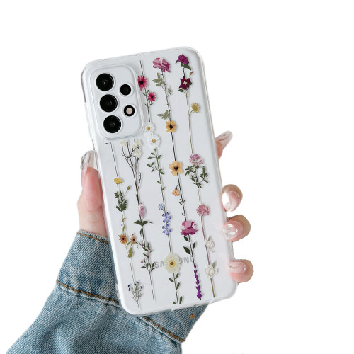 ZTOFERA Floral Case for Samsung Galaxy A23 4G/5G,Cute Flower Pattern Case for Girls Women,Transparent Flexible Silicone Protective Slim Shockproof Bumper Phone Cover for Samsung Galaxy A23,Clear