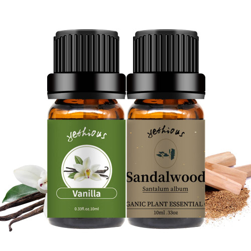 yethious Vanilla Sandalwood Essential Oils for Diffuser & Aromatherapy Pure Natural Organic Vanilla Oils Set - 2PCS 10ML yethious Vanilla Sandalwood Essential Oils for Diffuser & Aromatherapy Pure Natural Organic Vanilla Oils Set - 2PCS 10ML