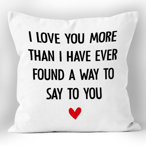 XUISWELL I Love You Gifts for Her Him, Romantic Anniversary Valentine's Day Gifts for Her Him Husband Wife Boyfriend Girlfriend, Love Gifts for Him Her, I Love You More Pillow Case Covers 18x18