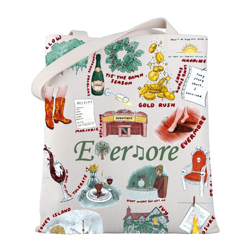 WSNANG Singer Album Inspired Gift Singer Song Lyric Inspired Tote Bag Singer Album Shopping Bags Singer Fans Music Lover Gift (Ever TB) WSNANG Singer Album Inspired Gift Singer Song Lyric Inspired Tote Bag Singer Album Shopping Bags Singer Fans Music Lover Gift (Ever TB)